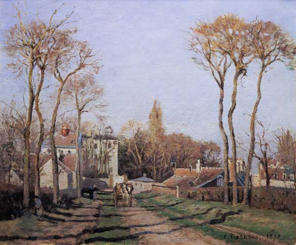 Entrance to the Village of Voisins, Yvelines von Camille Pissarro