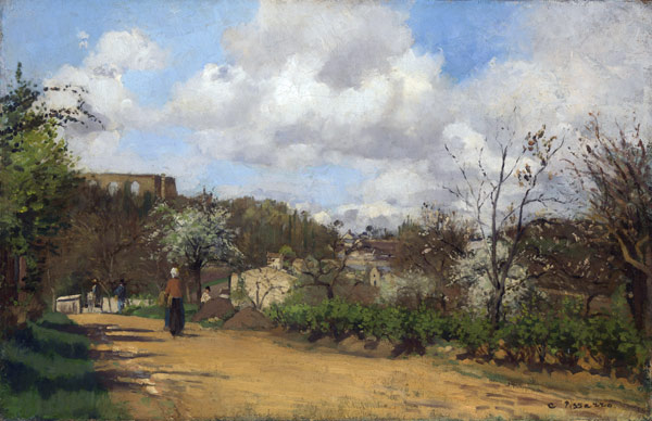 Frühling in Louveciennes von Camille Pissarro