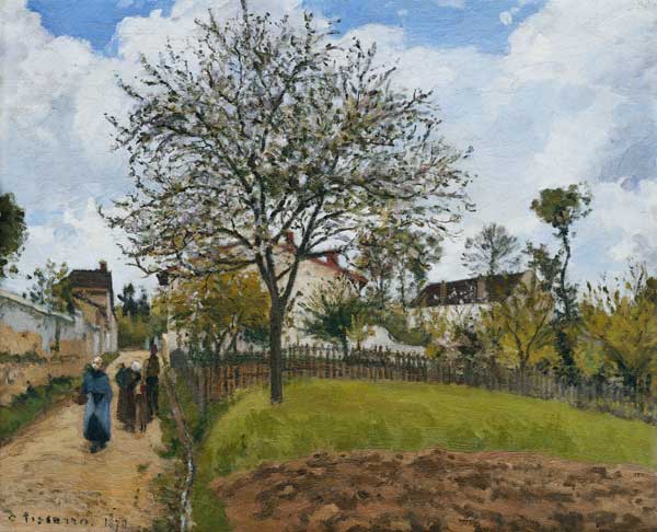 Landschaft in Louveciennes von Camille Pissarro