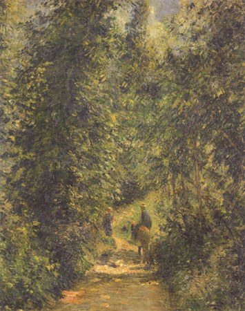 Weg unter Bäumen von Camille Pissarro