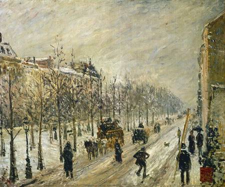 The Boulevards under Snow von Camille Pissarro