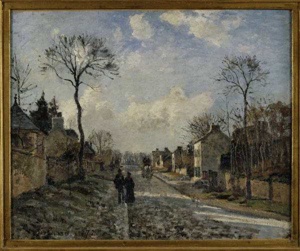 Strasse in Louvecienne von Camille Pissarro
