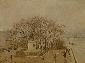 Denkmal Heinrichs IV. und Pont des Arts in Paris. von Camille Pissarro