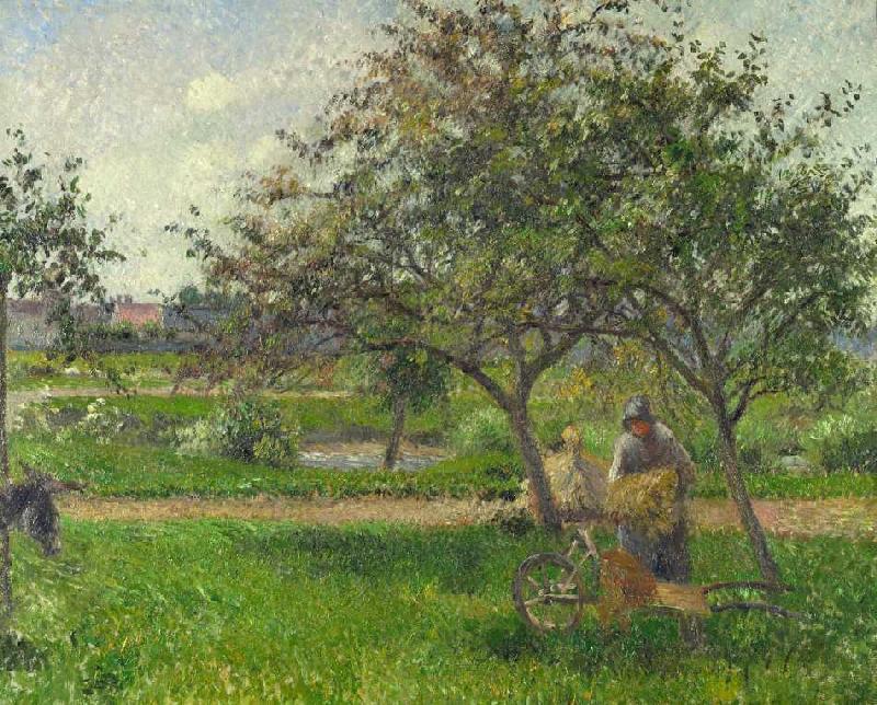 Die Schubkarre, der Obstgarten von Camille Pissarro