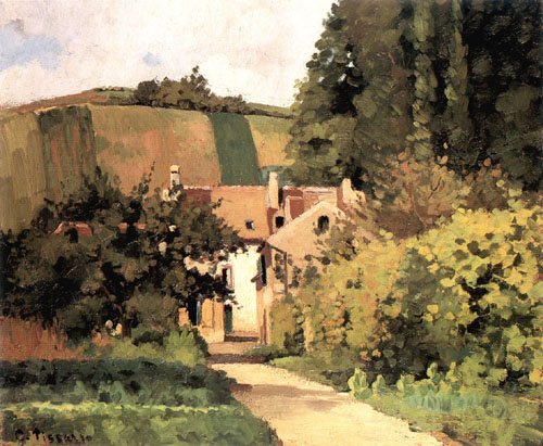 Dorfstrasse in Pontoise von Camille Pissarro
