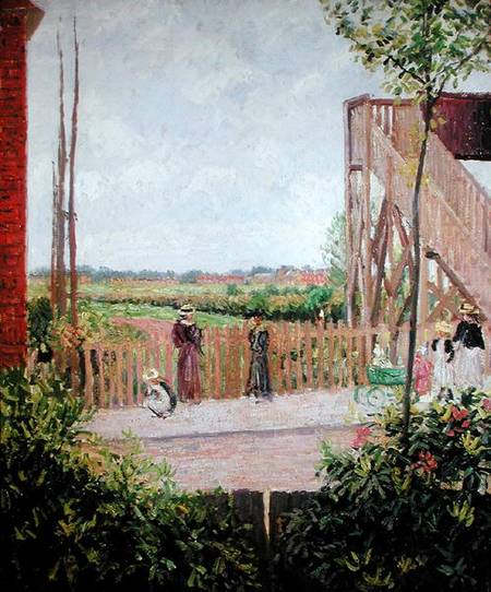 The Footbridge, Bath Road, Bedford Park von Camille Pissarro