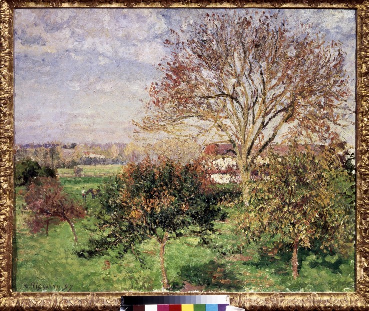 Herbstmorgen bei Èragny von Camille Pissarro