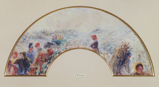 Winter, Return from the Fair von Camille Pissarro