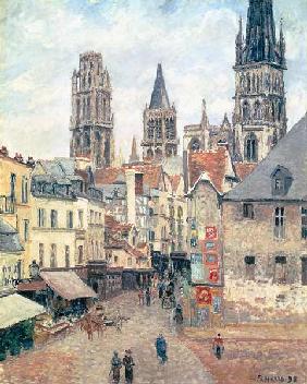 Rue de l'epicerie at Rouen, on a Grey Morning 1898