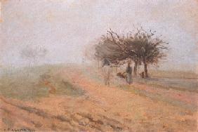 Nebliger Morgen in Creil 1873