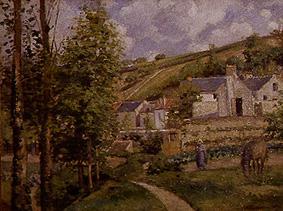 Un coin de l`Hermitage, Pontoise von Camille Pissarro