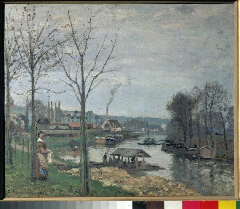 Der Wäscher-Steg in Port-Maly (Pontoise) von Camille Pissarro
