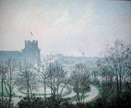 White Frost, Jardin des Tuileries von Camille Pissarro
