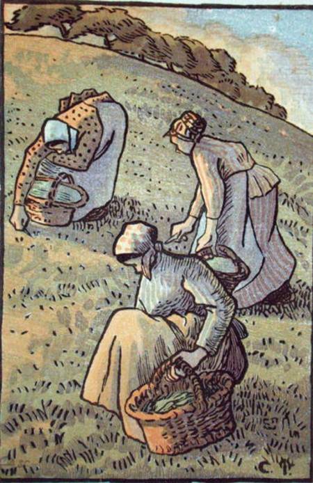 Women Gathering Mushrooms, from 'Travaux des Champs' von Camille Pissarro