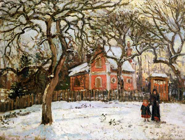 Chestnut Trees at Louveciennes von Camille Pissarro
