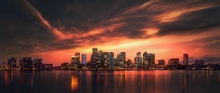 Sonnenuntergang von Boston