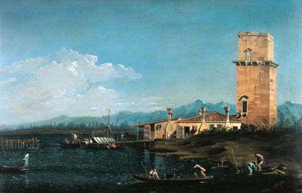 The Tower at Marghera von Giovanni Antonio Canal (Canaletto)