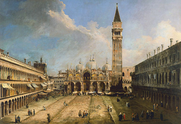 Piazza San Marco von Giovanni Antonio Canal (Canaletto)