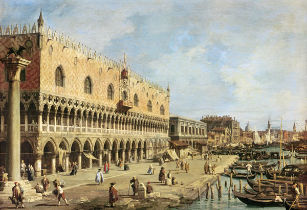 The Riva degli Schiavoni, Venice von Giovanni Antonio Canal (Canaletto)