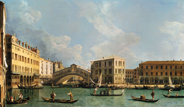 Blick auf die Rialto-Brücke, von Norden von Giovanni Antonio Canal (Canaletto)