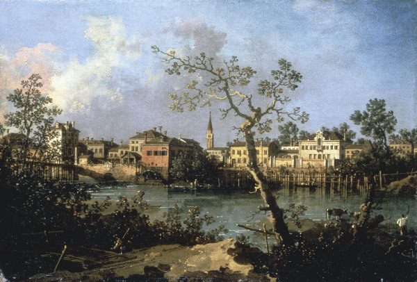 Brenta Canal / Ptg.by Canaletto / c.1760 von Giovanni Antonio Canal (Canaletto)