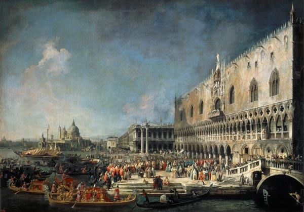 Empfang eines französischen Gesandten in Venedig von Giovanni Antonio Canal (Canaletto)