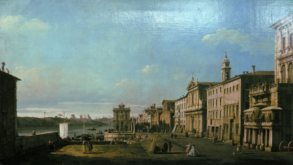 Rome, Via di Ripetta / Canaletto von Giovanni Antonio Canal (Canaletto)