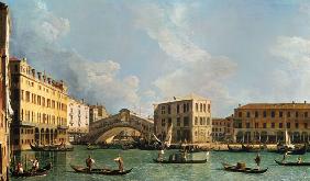 Blick auf die Rialto-Brücke, von Norden c.1734-35