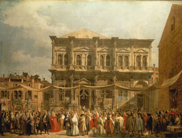 Venice / Scuola di S. Rocco / Canaletto von Giovanni Antonio Canal (Canaletto)