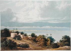 Approach of the Monsoon, Bombay Harbour, from a drawing by William Westall (1781-1850) from 'Scenery published