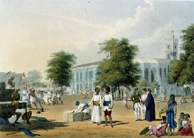 Scene in Bombay, from Volume I of 'Scenery, Costumes and Architecture of India', engraved by R.G. Re 1826