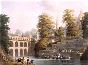 View of the Bridge near Baroda in Guzerat, from Volume II of 'Scenery, Costumes and Architecture of 1830