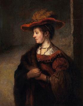 Porträt von Saskia van Uylenburgh (nach Rembrandt)