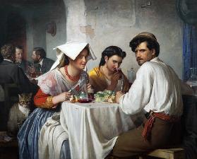 In einer römischen Osteria 1866