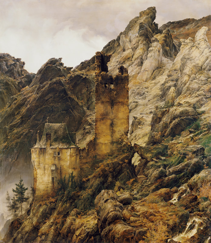 Schlucht mit Ruinen von Carl Friedrich Lessing