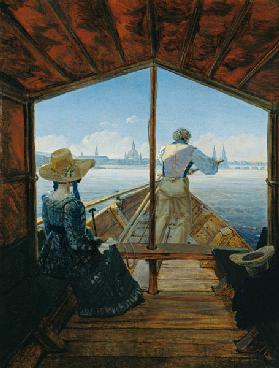 Die Kahnfahrt auf der Elbe bei Dresden (Ein Morgen auf der Elbe) 1827