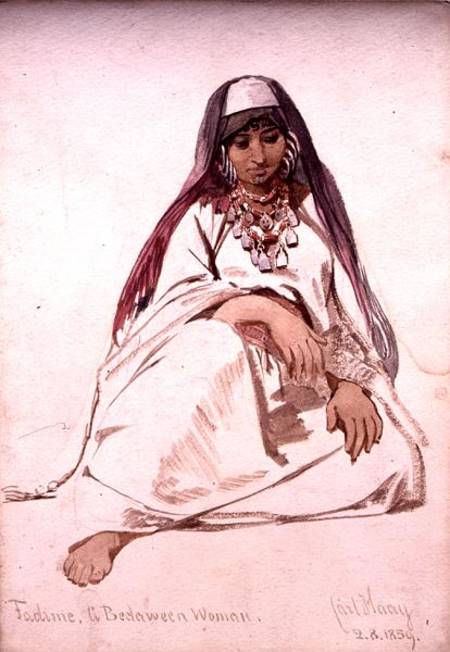Fadine, a Bedaween Woman von Carl Haag