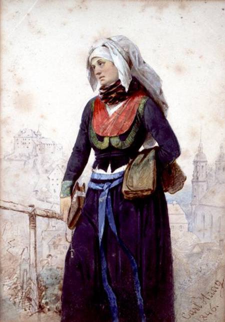 A Nun in Bavaria von Carl Haag