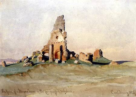 The Ruin of a Mausoleum in the Roman Countryside von Carl Haag