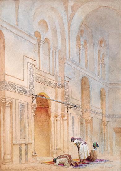 In the Mosque of Sultan Allahoon, Cairo 1873 cil a