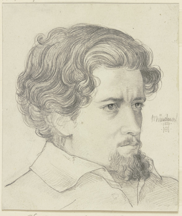 Bildnis des Kupferstechers Heinrich Merz von Carl Hoff