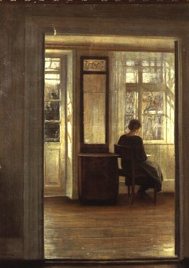A Lady in an Interior von Carl Holsoe