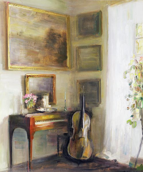Interior with Cello and Spinet von Carl Holsoe