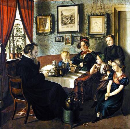 Pastor Johann Wilhelm Rautenberg and his Family von Carl Julius Milde