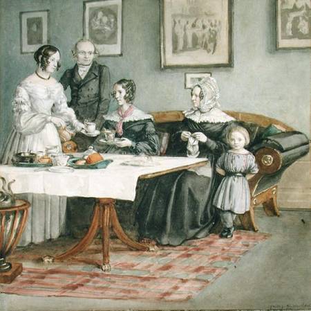 Professor Johannes Classen (1805-91) and Family von Carl Julius Milde