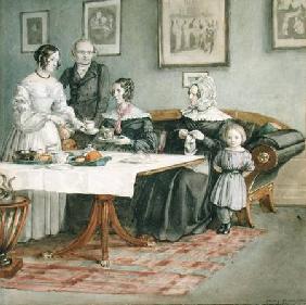 Professor Johannes Classen (1805-91) and Family 1840  on