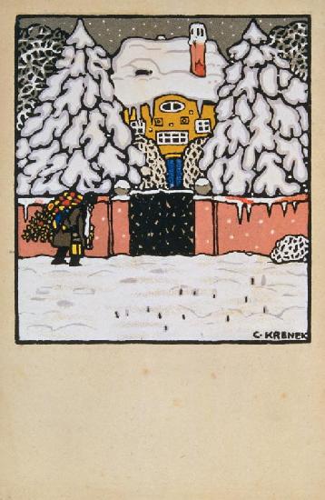Weihnachtskarte der Wiener Werkstätten, No.629 1912