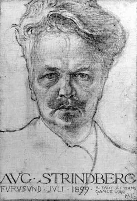 The Author August Strindberg (1849-1912) von Carl Larsson
