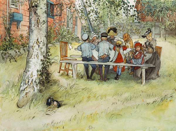 Breakfast under the Big Birch, from 'A Home' series von Carl Larsson