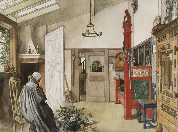 The Studio, from 'A Home' series von Carl Larsson